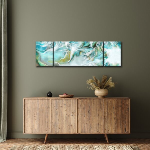 Obraz - Malowanie abstrakcyjnych wzorów (170x50 cm)