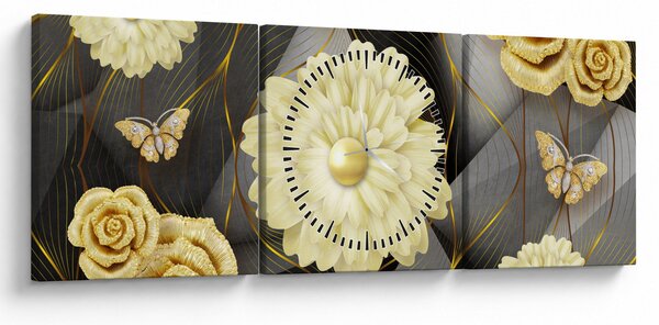 Obraz - Decor II. (z zegarem) (90x30 cm)