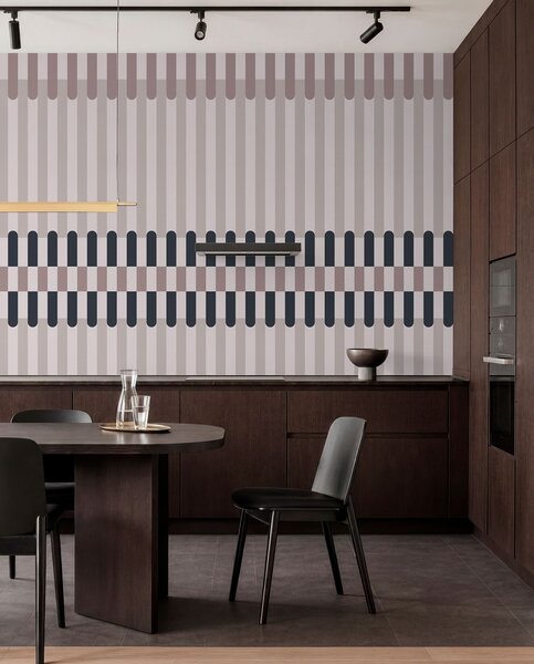 Fototapety Wzór w paski w odcieniach kremowym i ciemnoniebieskim, Fototapety Geometryczne, w05150v2 : Uwalls.pl