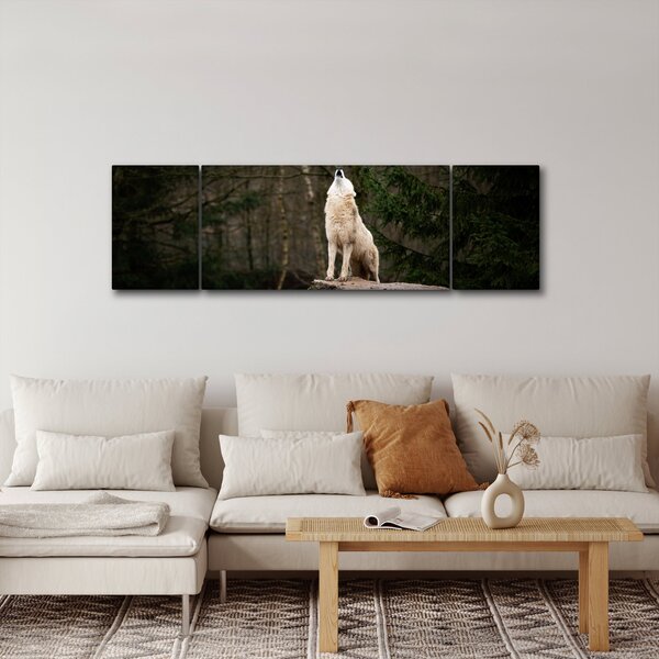 Obraz - Wycie wilka (170x50 cm)