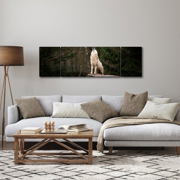 Obraz - Wycie wilka (170x50 cm)