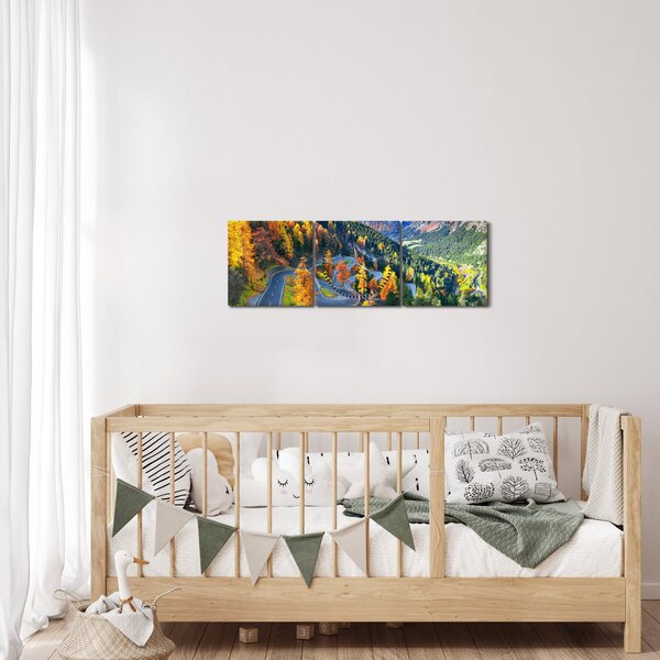 Obraz - Przełęcz Malajska (z zegarem) (90x30 cm)
