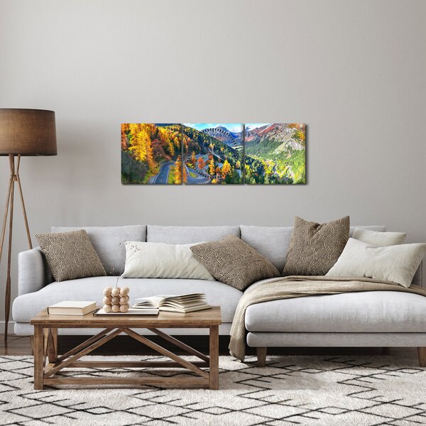 Obraz - Przełęcz Malajska (z zegarem) (90x30 cm)