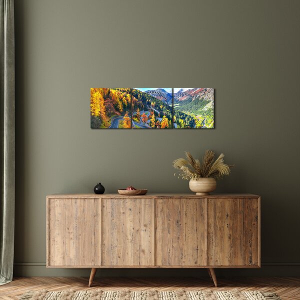 Obraz - Przełęcz Malajska (z zegarem) (90x30 cm)