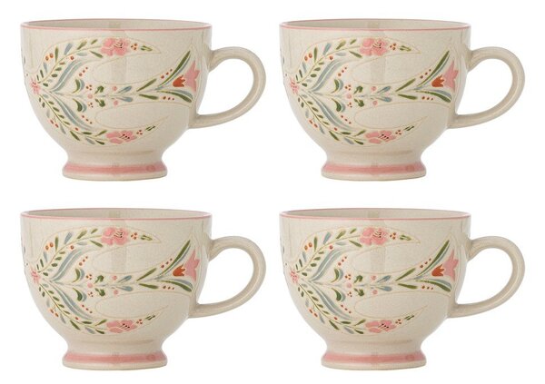 Białe kubki ceramiczne zestaw 4 szt. 400 ml Rosalynde – Bloomingville