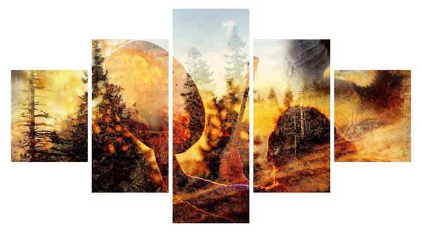 Obraz - Motyw szamana (125x70 cm)