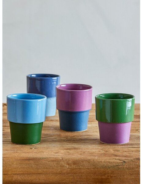 Kamionkowe filiżanki zestaw 4 szt. do cappuccino 150 ml Ewan – Bloomingville