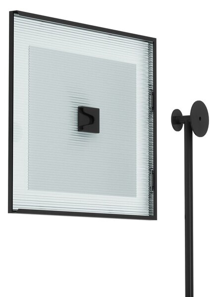 Metalowa/szklana ramka ścienna w kolorze czerni z połyskiem 57x99 cm Flute – Umbra