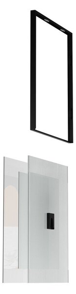 Metalowa/szklana ramka ścienna w kolorze czerni z połyskiem 57x99 cm Flute – Umbra