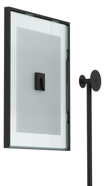 Metalowa/szklana ramka ścienna w kolorze czerni z połyskiem 57x99 cm Flute – Umbra
