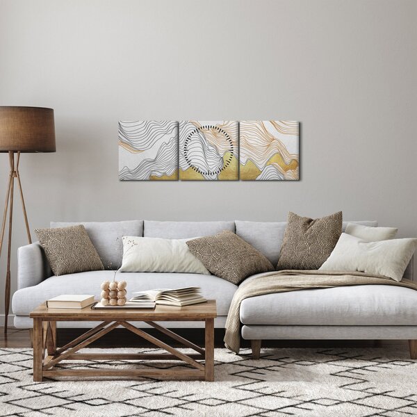 Obraz - Decor III. (z zegarem) (90x30 cm)