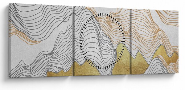 Obraz - Decor III. (z zegarem) (90x30 cm)
