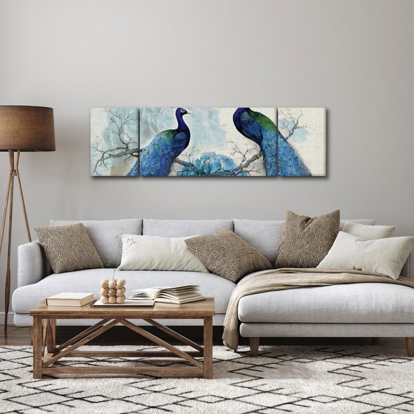 Obraz - Pawie tekstury (170x50 cm)