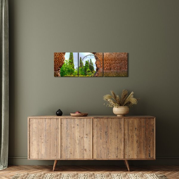 Obraz - Ogród Eden (z zegarem) (90x30 cm)