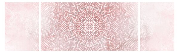 Obraz - Różowa mandala (170x50 cm)