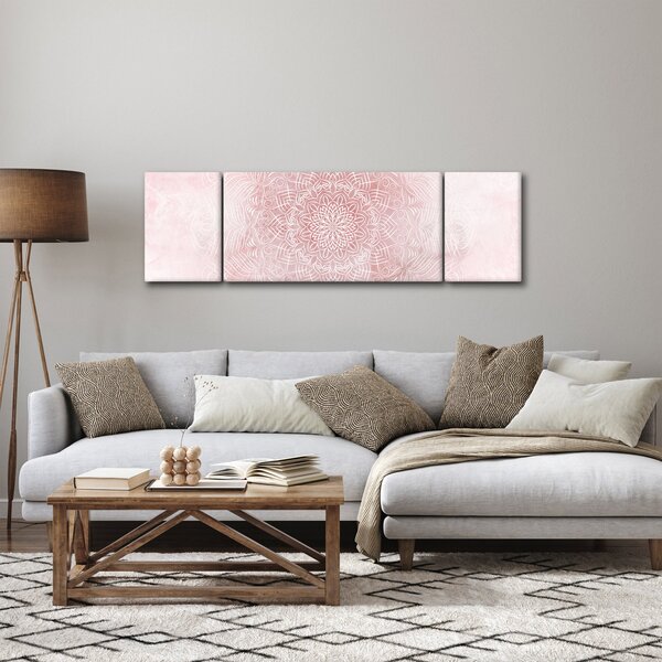 Obraz - Różowa mandala (170x50 cm)