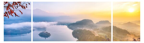Obraz - Jezioro Bled (170x50 cm)