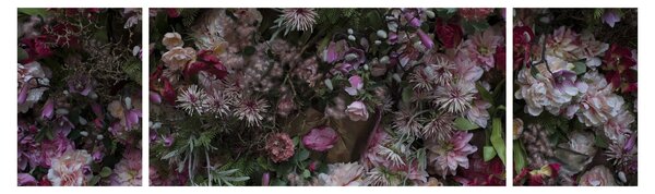 Obraz - Ściana kwiatowa (170x50 cm)