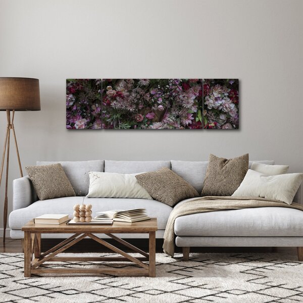 Obraz - Ściana kwiatowa (170x50 cm)