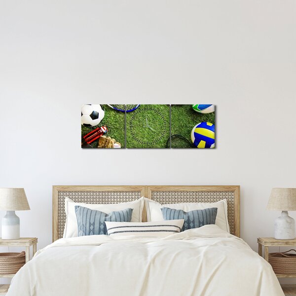Obraz - Sport (z zegarem) (90x30 cm)