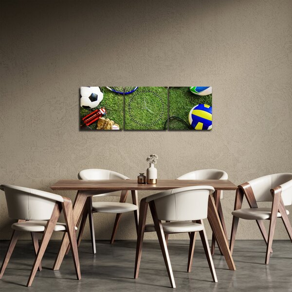 Obraz - Sport (z zegarem) (90x30 cm)