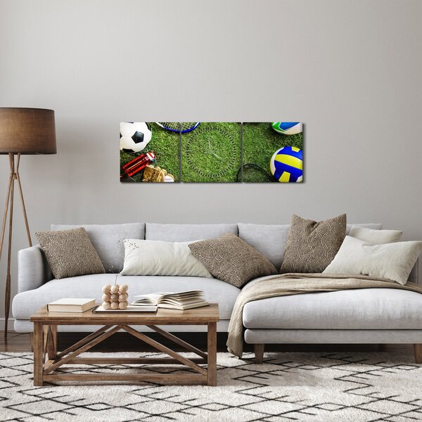 Obraz - Sport (z zegarem) (90x30 cm)