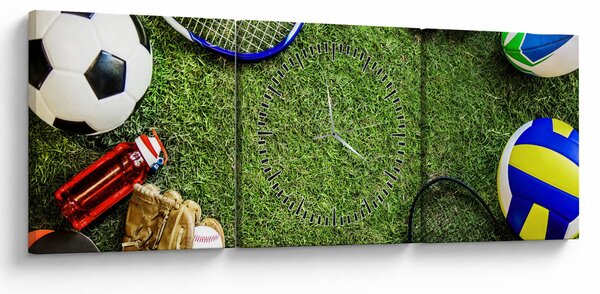Obraz - Sport (z zegarem) (90x30 cm)