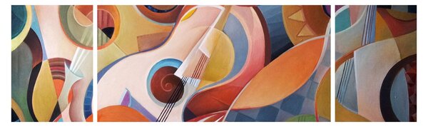 Obraz - Muzyczny abstrakt (170x50 cm)