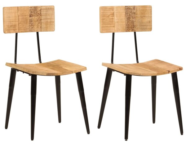 Krzesła stołowe, 2 szt., 44x40x80 cm, lite drewno mango