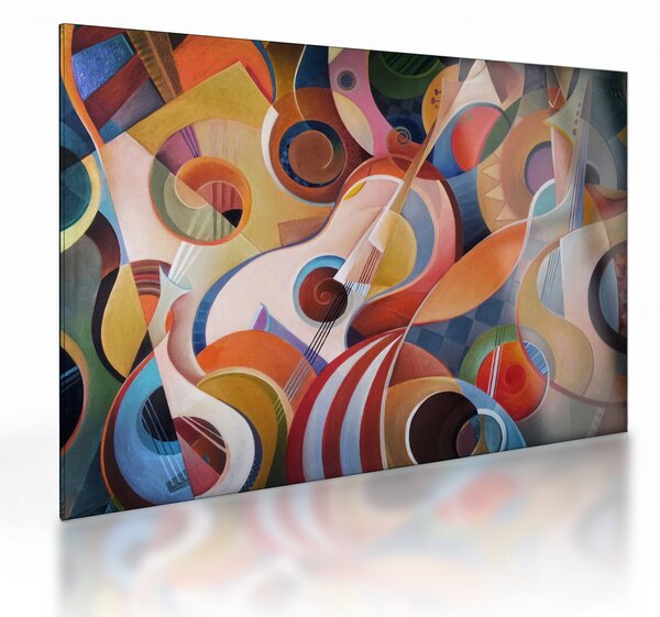 Obraz na szkle - Muzyczny abstrakt (70x50 cm)