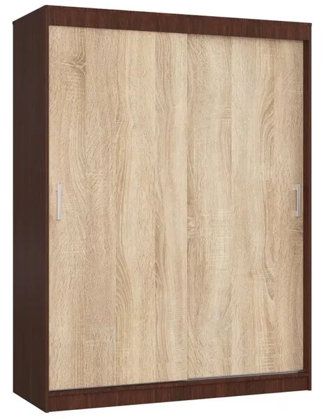 Przesuwna szafa wenge + dąb sonoma H6-M03