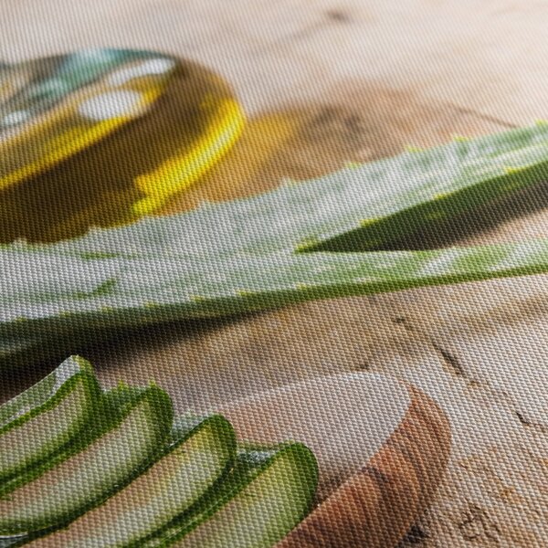 Obraz - Aloes (z zegarem) (90x30 cm)