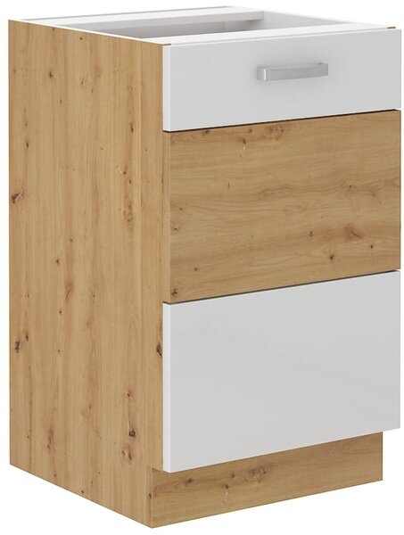 Szafka kuchenna pod zlew ARTISAN HG 50 ZL 2F Biały/Dąb Artisan