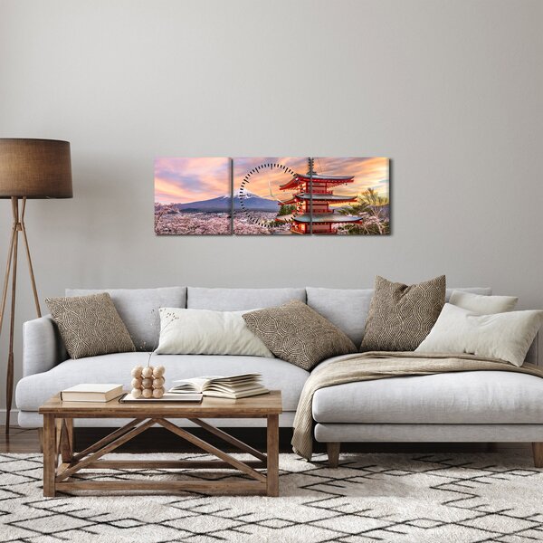 Obraz - Fuji (z zegarem) (90x30 cm)