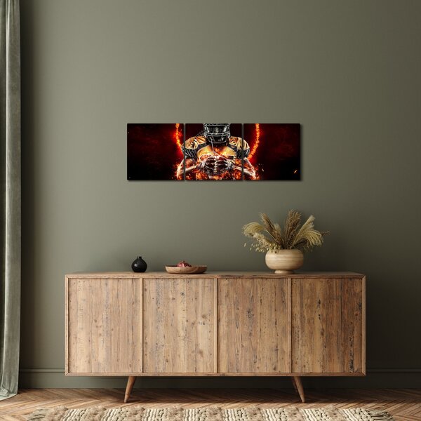 Obraz - Zawodnik futbolu amerykańskiego (z zegarem) (90x30 cm)