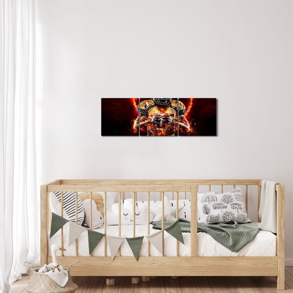 Obraz - Zawodnik futbolu amerykańskiego (z zegarem) (90x30 cm)