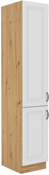 Wysoka szafka kuchenna słupek STILO 40 DK-210 2 F Biały/Dąb Artisan