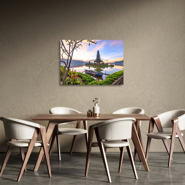 Obraz na szkle - Świątynia Pura Bratan (70x50 cm)
