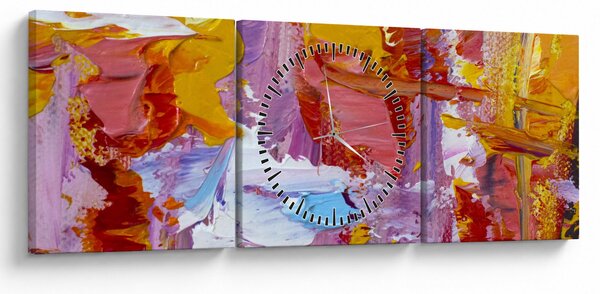 Obraz - Malarstwo olejne (z zegarem) (90x30 cm)