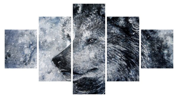Obraz - Wilk z kreskówki (125x70 cm)