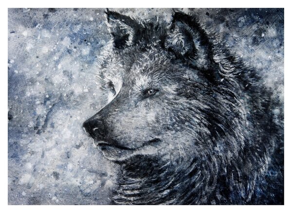 Obraz na szkle - Wilk z kreskówki (70x50 cm)