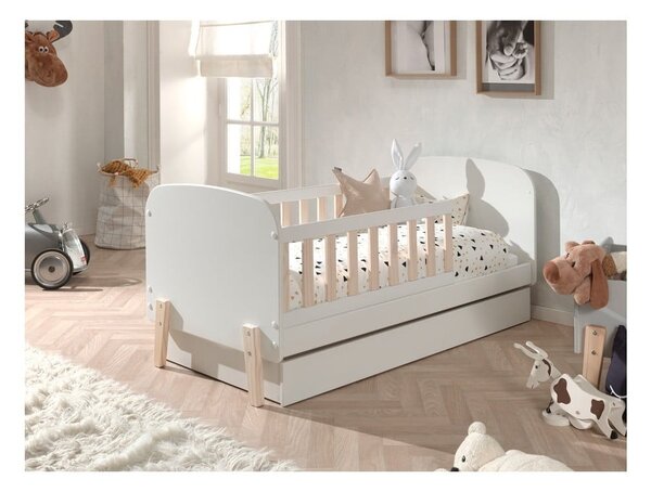 Białe łóżko dziecięce Vipack Toddler, 70x140 cm