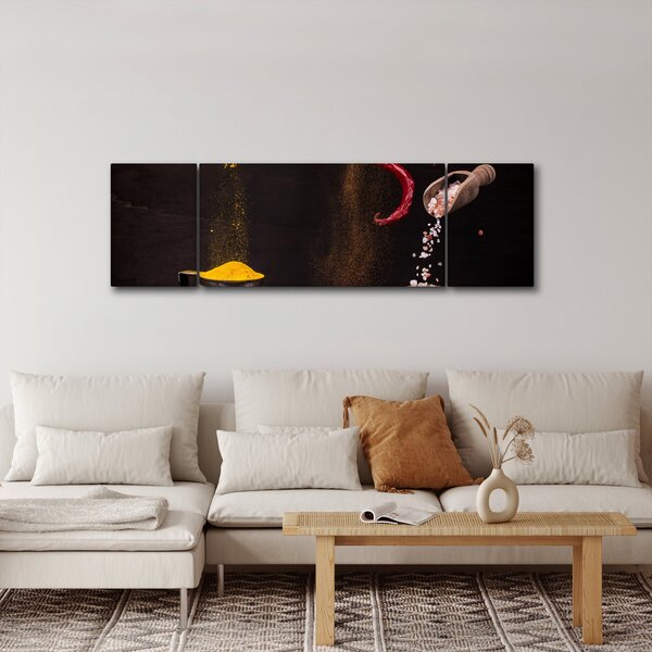 Obraz - Przyprawy w ruchu (170x50 cm)