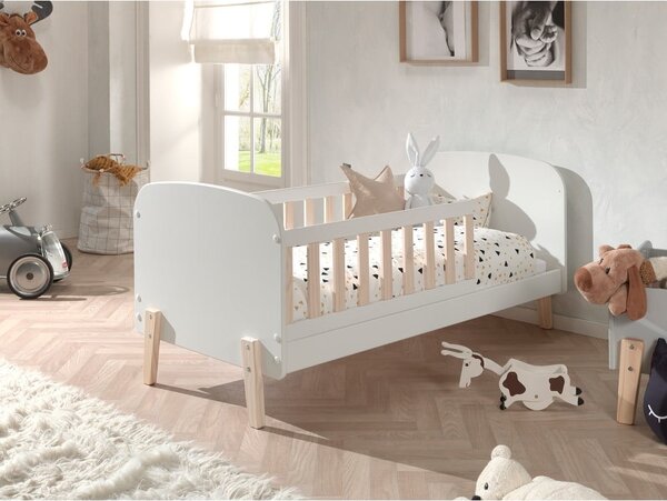 Białe łóżko dziecięce Vipack Toddler, 70x140 cm