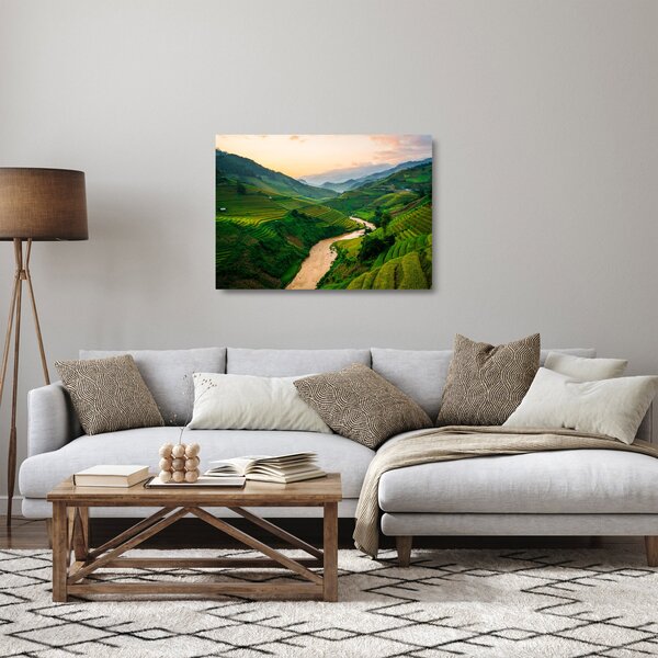 Obraz na szkle - Tarasy ryżowe II. (70x50 cm)