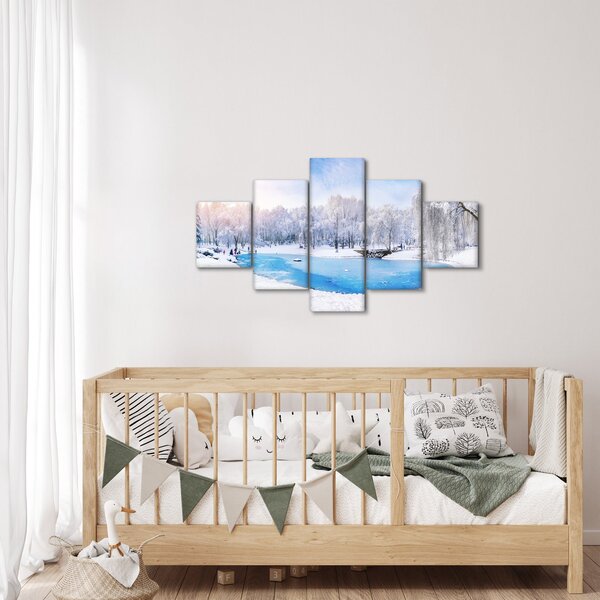 Obraz - Lodowe jezioro (125x70 cm)