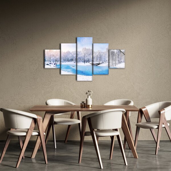 Obraz - Lodowe jezioro (125x70 cm)