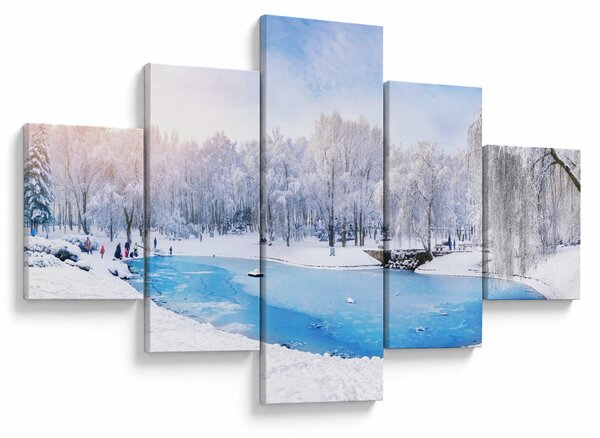 Obraz - Lodowe jezioro (125x70 cm)