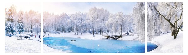 Obraz - Lodowe jezioro (170x50 cm)