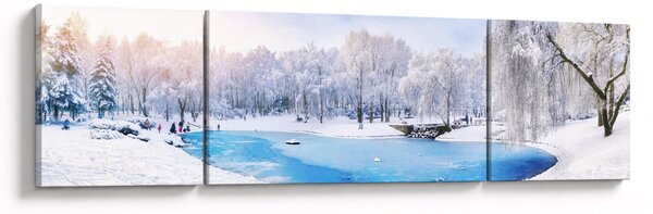 Obraz - Lodowe jezioro (170x50 cm)